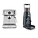 Breville Barista Mini für Espresso, Latte & Cappuccino| 2 L Wassertank | Milchschäumer | italienische Pumpe mit 15 bar | Edelstahl | Silber VCF125X & Graef Kaffeemühle CM 702