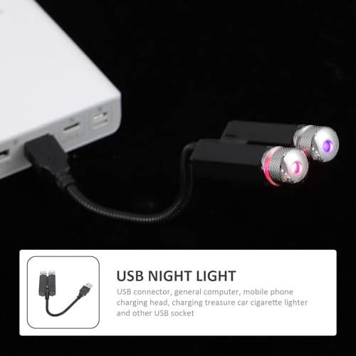 Proyector de estrellas luz nocturna USB para coche con rotación de aluminio 4