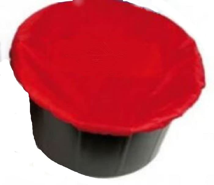 Horse/Pont Feed Bowl Bucket Elasticated Cover - Red