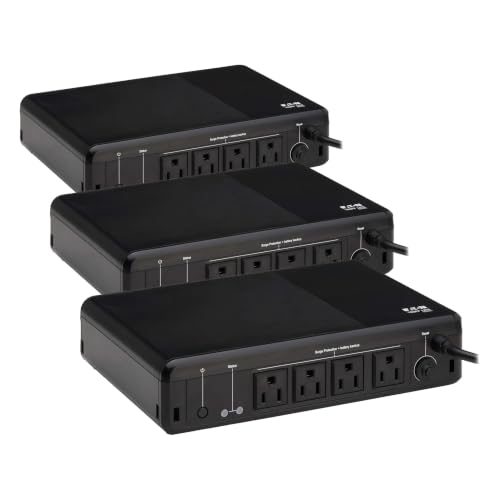Image of Eaton Tripp Lite BC600R 600VA Small UPS 300W Battery Backup Surge Protector, 600VA (Pack of 3)