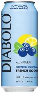 Diabolo Blueberry Lemonade French Soda, 16 Ounce (Pack of 12)