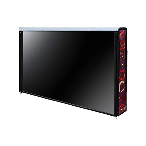 Image of DREAM CARE Double Use - Transparent & Printed Flap - 32 Inches LED TV Cover, Waterproof, Compatible for All Brands (LG, Samsung, Vu, Mi, Realme, TCL, Croma), SA72