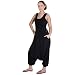 Produktbild KUNST UND MAGIE Hippie Latzhose Haremshose Hose PSY Goa 70er Overall, Farbe:Black/Schwarz, Größe:XL