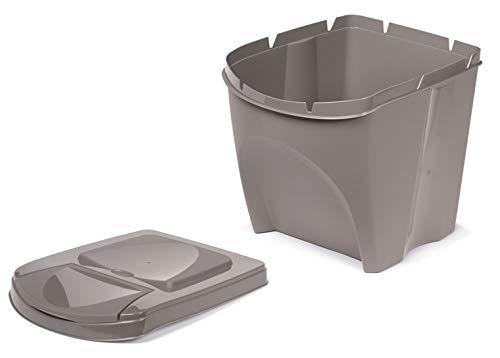 rg-vertrieb Mülleimer Abfalleimer Mülltrennsystem 25L Behälter Sorti Box Müllsortierer (Grau) – Bild 6