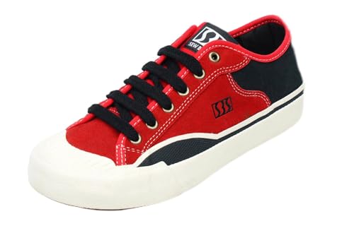 Image of Skateboard Shoes for Men Leather Low Top Pro Skateboarding Training Casual Sneakers
