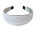 Cool White, Super Gorgeous Gathered Hard Headband By Bargain Headbands
