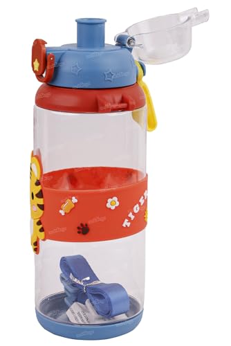 Image of Zest 4 Toyz Water Bottle for Kids with Straw Non-Toxic & BPA Free Kids Water Bottle for School, Travel, Outdoor (870 ML) Blue