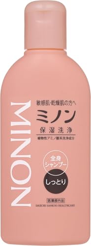 ミノン 全身シャンプー しっとりタイプ 120mL ボディソープ 敏感肌用 弱酸性 低刺激性 医薬部外品 オリジナルティッシュ付き