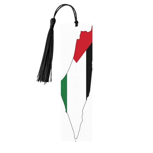 Palestine Flag Map Wooden Bookmark