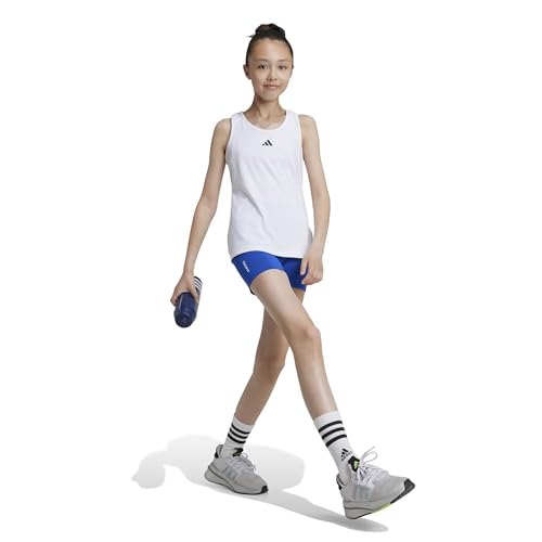 adidas Girl's Techfit Tank, White/Black, 13-14 Years
