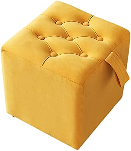 Repose-pieds ottoman velours pour salon cocooning et moderne