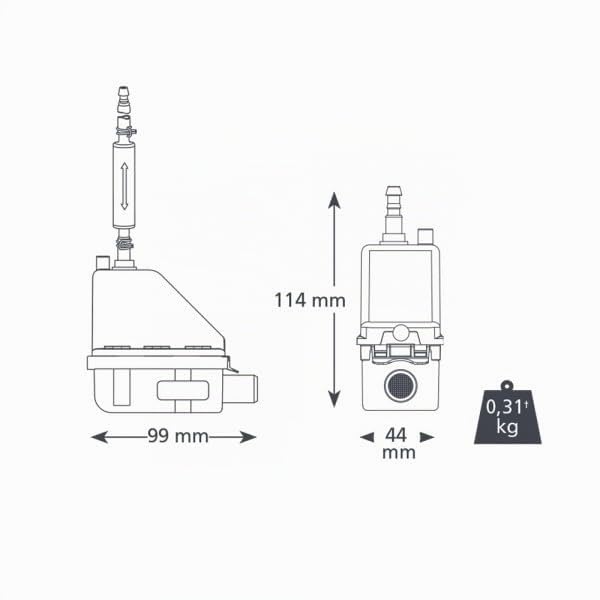 Aspen Pumps Pompe à condensat avec gouttière pour climatisation Mini Lime + Silent