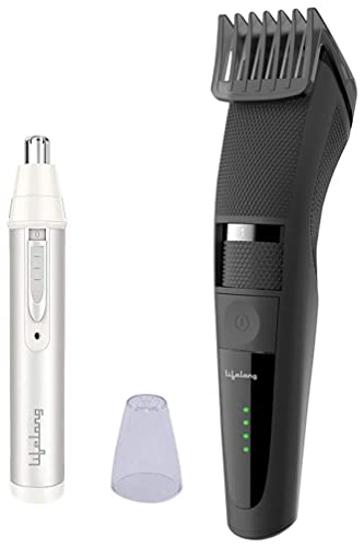 Image of Lifelong Beard Trimmer|Quick Charge (2 Hours)|Runtime: 60 Min|20 Length Settings|Cordless|USB Charging (LLPCM07) & LLPCM03 Rechargeable Nose & Ear Trimmer; 40 Minutes Runtime - Grooming Combo