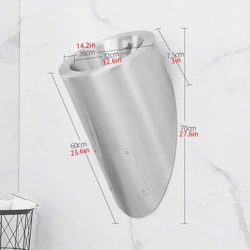 Vasca per orinatoio da uomo in acciaio inossidabile 304 con sensore valvola di scarico anti-troppopieno design per bagni pubblici hotel centri commerciali – igienico e soluzione