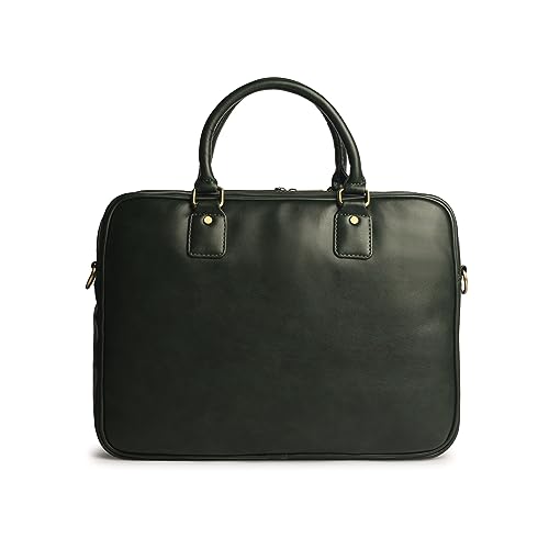 Image of Gauge Machine Professional Vegan Leather Messenger Briefcase Bag for Office |Fits upto 14 /15 / 16 inch Laptop |Separate Padded Laptop Compartment |Water Resistant |Men & Women |16L