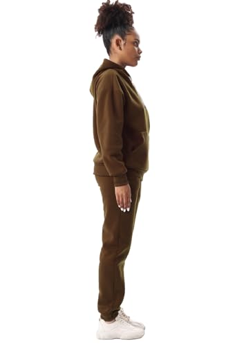 Image of Facitisu Women Fleece Sweatsuit 2 Piece Outfit Winter Warm Sherpa Lined Tracksuit Zip Up Hoodie Sweatshirts and Sweatpants
