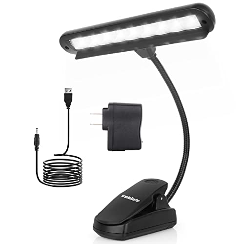 Vshinic Music Stand Light,Clip On Piano Lights 9 LED Orchestra Light Book Lamp Musician Lamp,Fully Adjustable No Flicker for Piano, Orchestra,Book Reading, Mixing Table, DJ, Craft Work