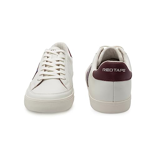 Image of Red Tape Casual Sneakers for Men | Stylish Sports Shoes with EVA Footbed, Lace-Up Closure, Lightweight Comfort & Sleek Design for Active Days White