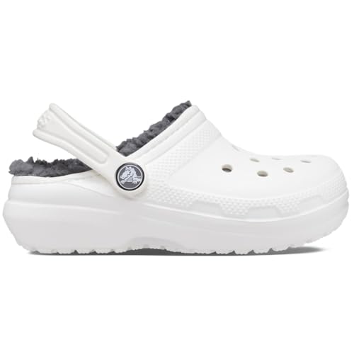 Crocs Classic Lined Clog, Weiß/Grau, Kleinkind, EU 25-26 – Ansicht 2