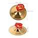 STOBOK 1 Pair Finger Cymbals Alloy Mini Hand Percussion Instruments for Adults and Kids Lightweight Rhythmic Cymbals with Finger Straps for Music Education and Performance