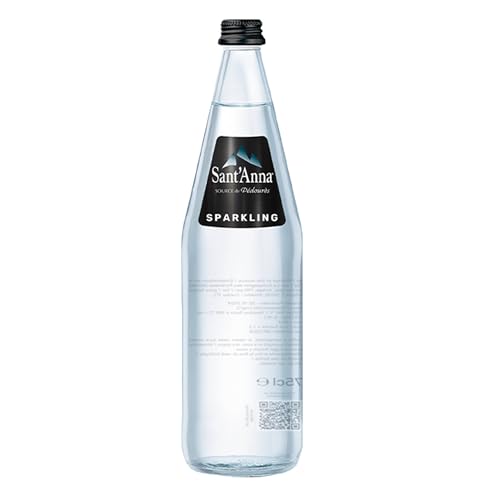 Image of Sant'Anna Sparkling Natural Mineral Water, 11.15 Fl Oz (6-Pack) | Pure French Pyrenees Mountain-Fresh Drinking Water | Natural Functional Drink | Sodium-Free Mineral in Glass Bottles