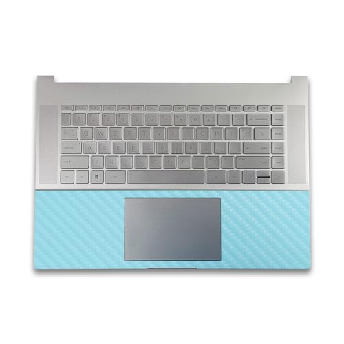 Image of Carbon Fiber Gaming Skin Compatible with HP Envy x360 16 inch (2023) - Solid Baby Blue - Premium 3M Vinyl Protective Wrap Decal Cover - Easy to Apply | Crafted in The USA by MightySkins