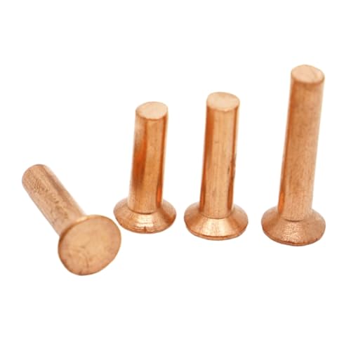 Rivet?Brass Rivets 2-200pcs Copper Countersunk Head Solid Rivets(M2.5 * 10 50PCS)