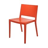 A quattro gambe Kartell Lizz Mat - Sedia, colore: Arancione opaco