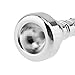 OriGlam Trumpet Mouthpiece Instruments Mouthpiece, Silver Plated Bb Trumpet Mouthpiece Replacement for Beginners Professional (3C)