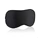 PolarBlack© Unique Bamboo Sleep Mask with Bend-Freeze© Patent Pending Memory Contour that Blocks Light. Oversize, Light, Thin, Breathable, Moisture Wicking Black Out Eye Mask for Sleeping
