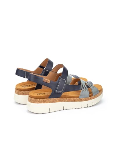 Image of PIKOLINOS Palma W4N-0968 Women's Sandals - Stylish Premium Leather Wedge Sandals - Cushioned Insole, Hook & Loop Closure, Ultra-Light Sole for Everdat Walking