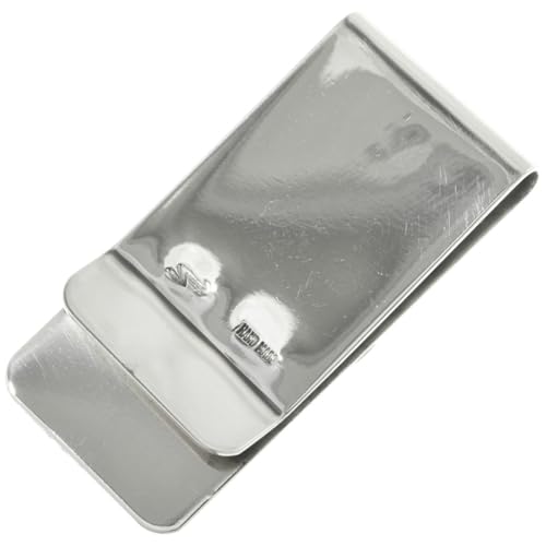 Navajo Sleeping Beauty Turquoise Money Clip Bear Paw Sterling Shadowbox on Silver Clamp 01394