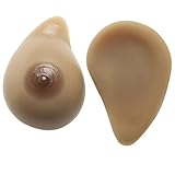 HomeJoySet Selbsthaftende Silikonbrüste Mit Langem Schwanz – 1000 G/Paar, Sonnenbräune – Unregelmäßige Form For Badeanzüge, Cosplay, Transgender – Wiederverwendbar, Atmungsaktiv(Suntan_600g/Pair)
