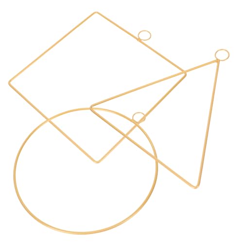 SOLUSTRE 3pcs Wreath Making Frame Shaped DIY Floral Hoops for Crafting Home Decor and Garland Projects Includes and Designs