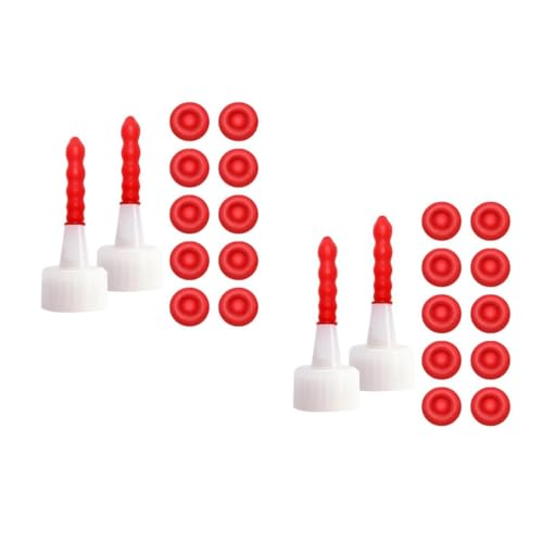 balacoo 200pcs Tapas para Sellador Caps Flexibles para conservar sellador, pintura y pegamento para volver a sellar tubos abiertos que previenen humedad y suciedad miniatura 6