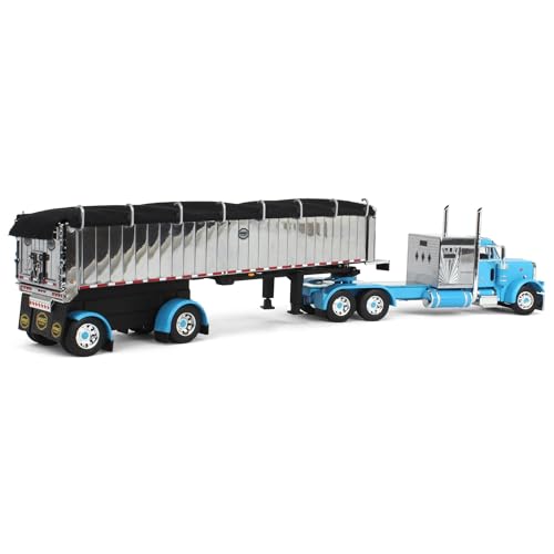 DCP 1/64 Cyan Peterbilt 379 60" Vintage Sleeper miniatura 3