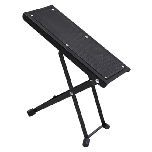 JEWEDECO Guitar Foot Stool Foldable Music Stool Foot Rest Ottoman Ideal for Adult Guitarists Sturdy and Comfortable