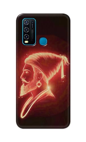 Image of Plastic Printfidaa Printed Hard Back Cover Case For Vivo Y30 | Vivo Y50 Back Cover (Chatrapati Shivaji Maharaj) -112,Black