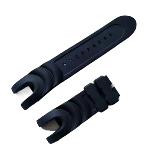 HTHRRFE Bracelet de montre en caoutchouc noir et bleu 26 mm, compatible avec Invicta Reserve Venom 0361 53,7 mm 6051 24258, accessoire confortable(Svart)