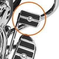 Chromed HD Touring Softail Brake Pedal Large Pad H-D Willie G. Eagle Hawk Emblem