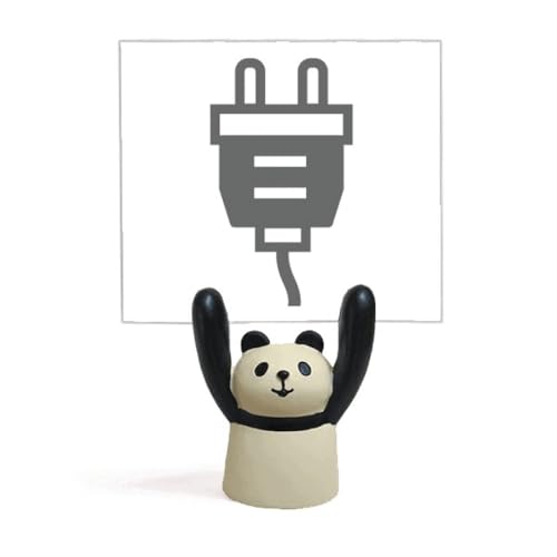 Accroche câble de charge noir et passe-câble panda universel pour cordon USB