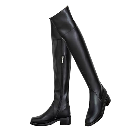 Botas de equitación de cuero PU con altura aumentada para estilizar la figura