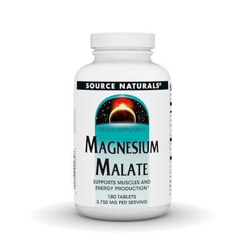 Source Naturals Magnesium Malate - 3750mg Per Serving - Essential Magnesium Malic Acid Supplement -...