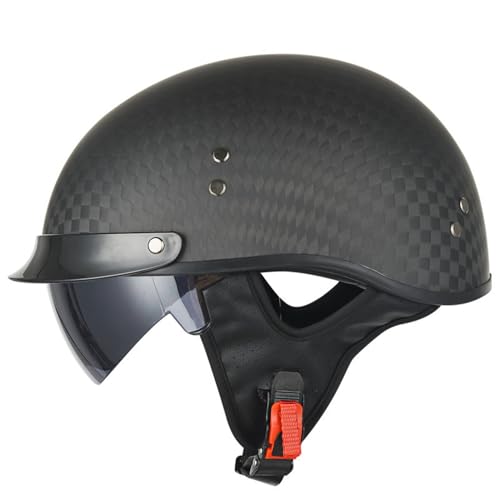 Casque semi-ouvert avec visière anti-scratch pour moto compact