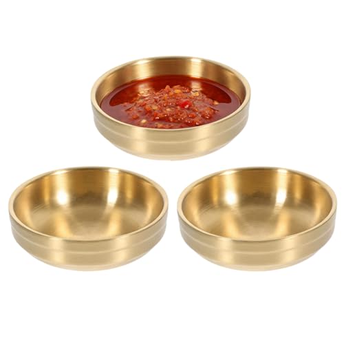 Recopilación de Cuencos de aperitivo disponible en línea para comprar. 43 Ciieeo Salseras de Acero Inoxidable 304 Dorado (Pack de 3), Cuencos Pequeños de 9cm para Salsas, Kimchi y Aperitivos, Mini Tazones de Metal para Restaurante y Hogar, Estilo...