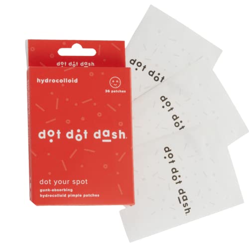 Dot Dot Dash Hydrocolloid Acne Pimple Patches With Gunk Absorbing Formula - Zit Stickers, Invisible Acne Spot Treatment And Zit Patches For Face Blemishes - Dot Your Spot (36 Count) #TOP30