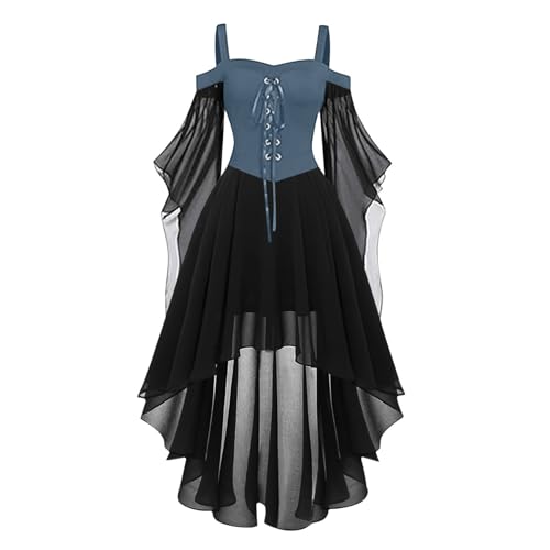 Robe de cocktail gothique grande taille croisée avec manches évasées
