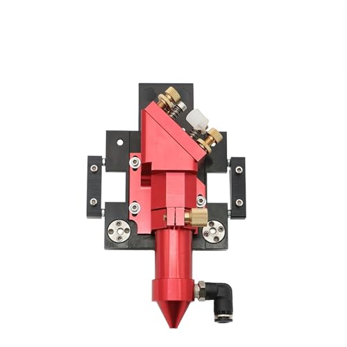 Arrival CO2 Laser Head for Dia.20mm FL 50.8/63.5mm/101.6mm Lens D25mm Mirror Outer Slider Type with Air Assist Nozzle(Red)