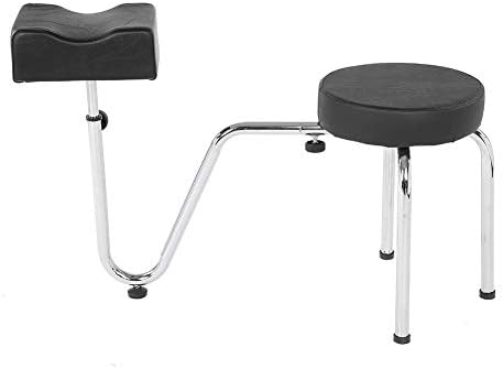 Salon Pedicure Stool with Footrest,Height Adjustable Leg Rest PU Leather Pad Foot Rest Chair Manicure Nail Stand Station for Spa Beauty Salon Studio Equipment Supplies(Black)