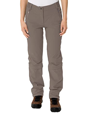 VAUDE Wanderhose Damen Farley Stretch Capri T-Zip III – Braun – Gr. 40 Lang – Ansicht 2